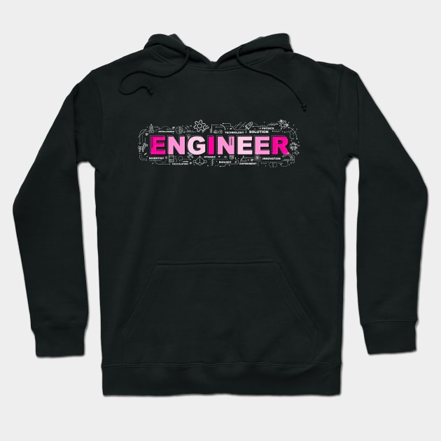 Women Female Engineer Engineering Hoodie by letnothingstopyou